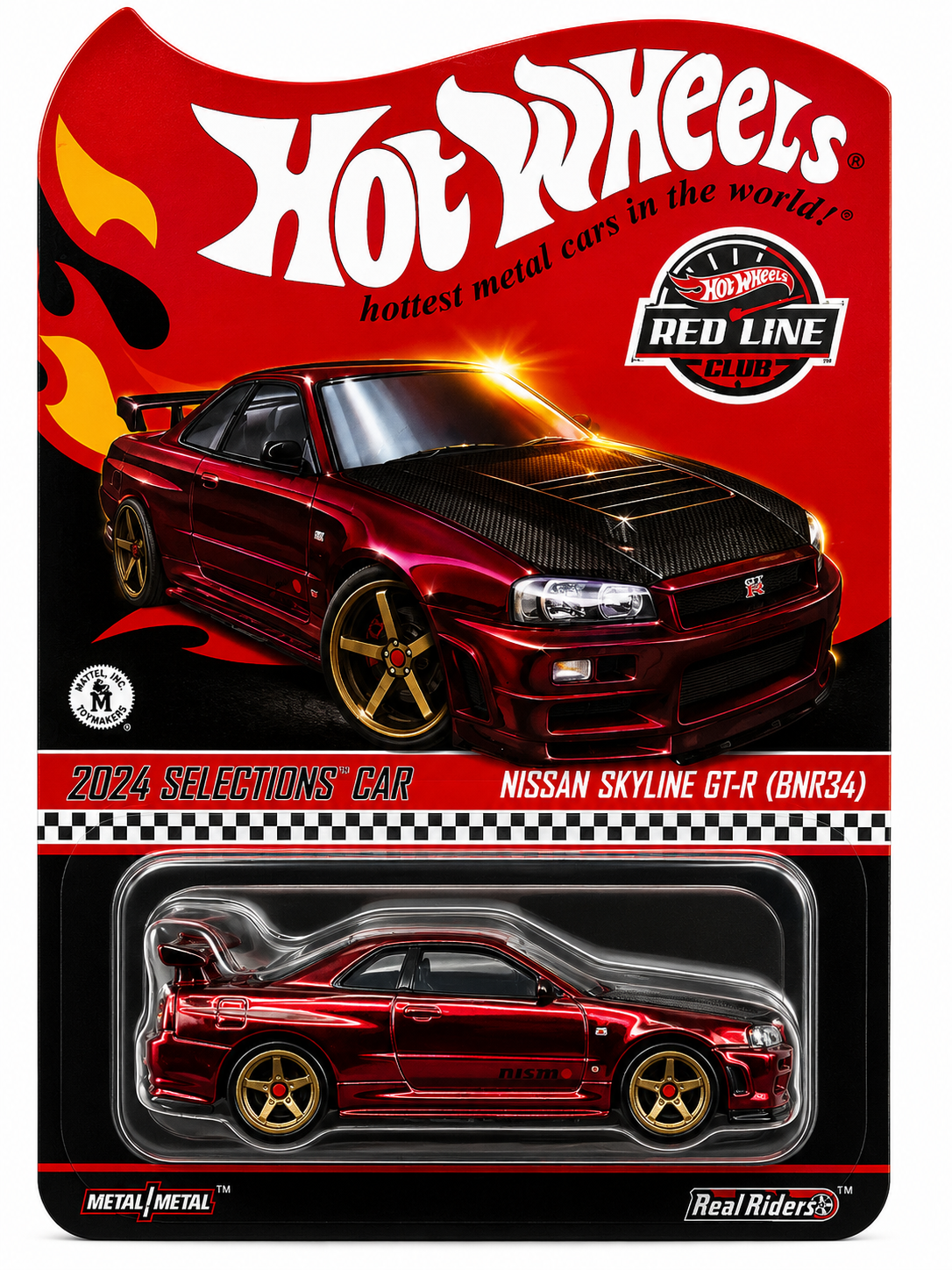 Hot Wheels Nissan Skyline GT-R (BNR34) RLC 2024 Selections Rojo