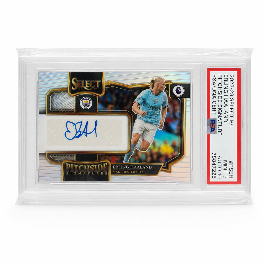 Erling Haaland 2022-23 Panini Select Pitchside Signatures Auto PSA 9 | Manchester City
