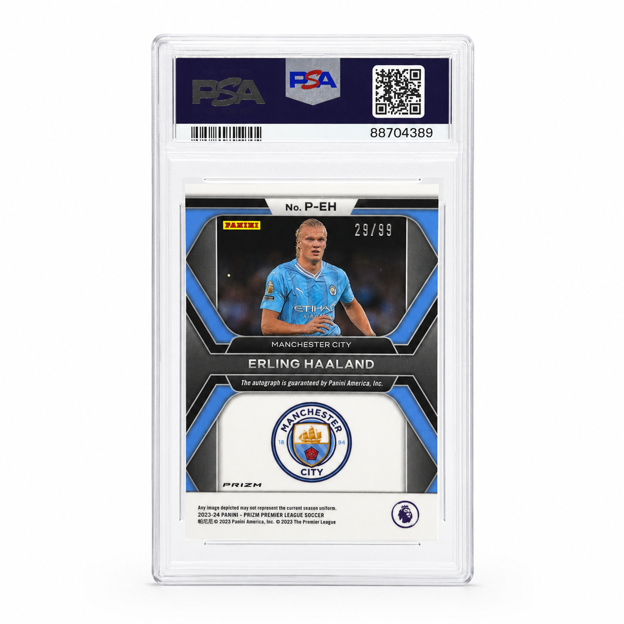 Erling Haaland 2023-24 Panini Prizm Penmanship Silver Auto 29/99 PSA 9 | Manchester City