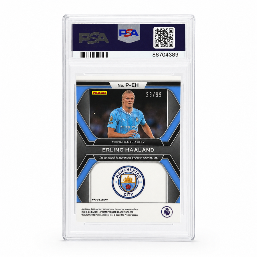 Erling Haaland 2023-24 Panini Prizm Penmanship Silver Auto 29/99 PSA 9 | Manchester City